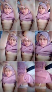 Entot wanita hijab pink